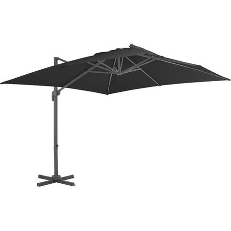 parasol de jardin en porte-à-faux sur poteau en aluminium (1/2)