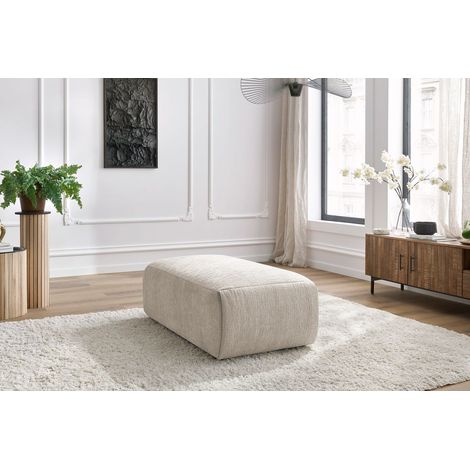 BOBOCHIC - Pouf petit JEANNE tissu texturé Beige (1/5)