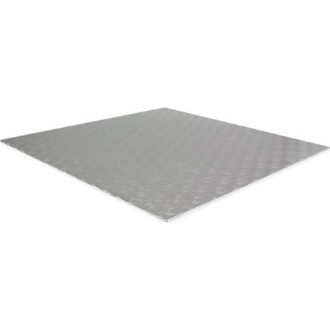 Fond Carré À Gâteau - 127 x 127 mm - Carton Renforcé 3 mm - Finition Métallique Argentée - 1 Pièce (1/3)