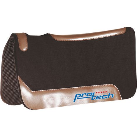 Tapis de selle western en néoprène et feutre avec inserts en cuir