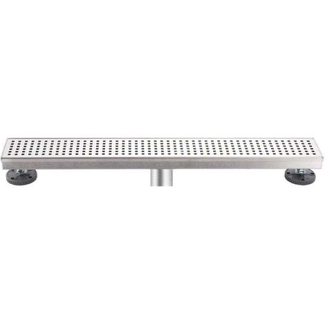 60CM Caniveau pour Douche,Caniveau de Douche en Acier INOX Siphon Sol d'évacuation à Carreler pour Salle de Bain (1/4)