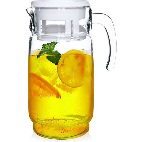 Jarra de cristal con tapa de 2 litros