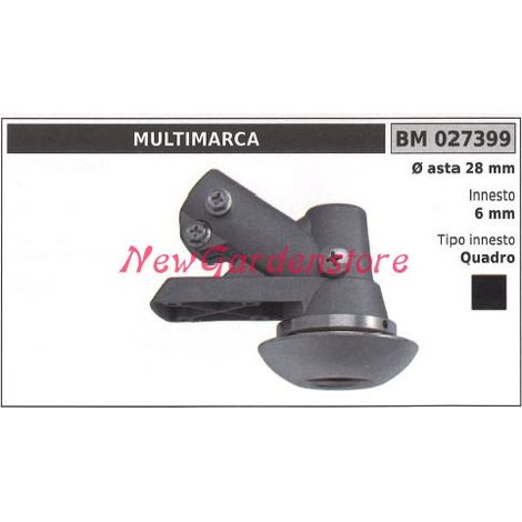 Coppia conica decespugliatore 027399 Ø asta 28 Ø innesto 6 innesto quadro