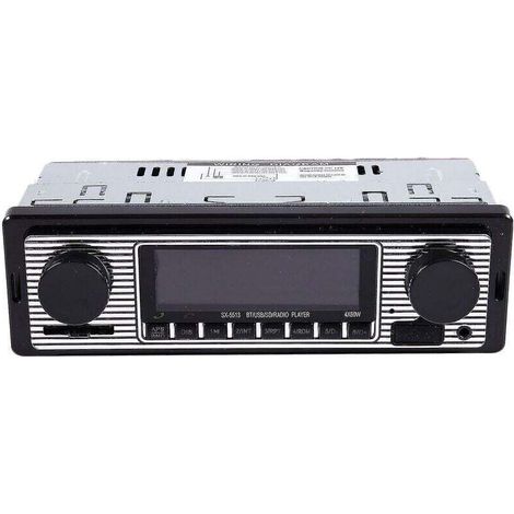 Bluetooth-Autoradio im Vintage-Stil, MP3-Player, Stereoanlage mit USB und AUX-Anschluss, klassisches Autoradio-Audio