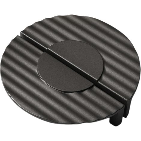 Poignée de porte demi-cercle à un trou, en forme de croissant de lune, pour table de chevet ou bibliothèque - Lot de 2 - Gris perle (1/4)
