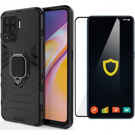 Étui de protection robuste et solide + anneau en verre renforcé pour Oppo Reno 5 Lite (1/5)