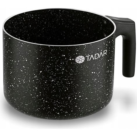 Olla pequeña para leche a gas/eléctrica, modelo Marbled Tadar Marmara Black, 1,5 l