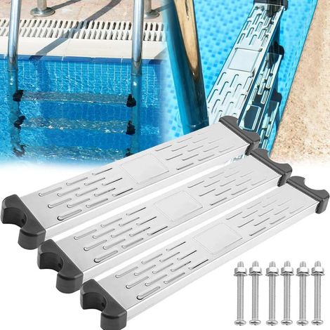 Marches D'échelle Piscine,3 Pièces Marche Piscine Antidérapante échelle Rechange En Acier Inoxydable Général Pédale échelle Piscine Accessoires Antidérapants Pièces D'échelle Piscine Pédale D'échelle (1/5)