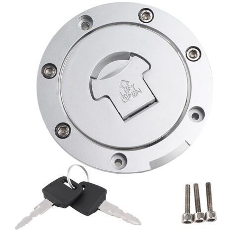 Tappo serbatoio carburante per moto, copertura serbatoio con serratura e 2 chiavi per CBR600RR 2003-2014 CBR600F4 F4i 2001 2002 2003 2004 2005 2006, tappo serbatoio carburante con serratura (1/4)