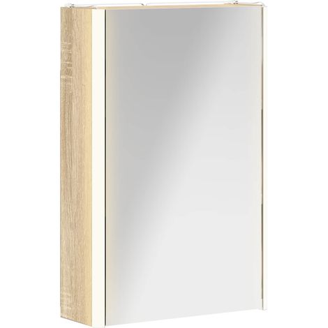 Maison Exclusive - Mobiletto per specchio da bagno Rovere Sonoma 33 x 11,5 x 50 cm