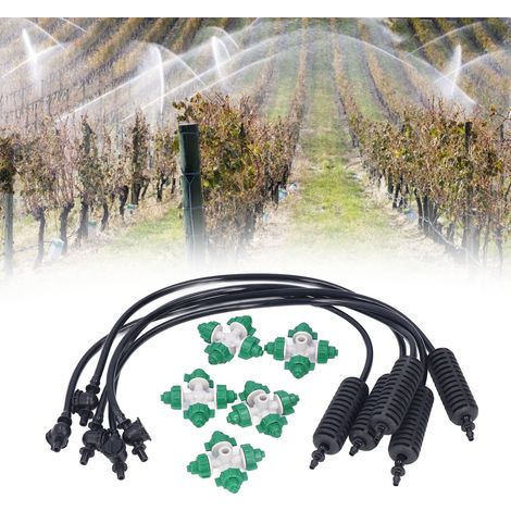 5 ensembles/vente. Système d'irrigation agricole automatique par micro-asperseurs atomiseurs en forme de croix inversée pour serre, avec rotation à 360 degrés. (1/5)