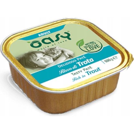 Oasy Cat Paté Deliziozo 100 g - Adulto - con Trucha 100 g