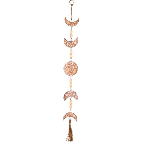 Ciondolo decorativo a forma di luna in stile bohémien, decorazione da parete, design lunare, arredamento originale per la casa