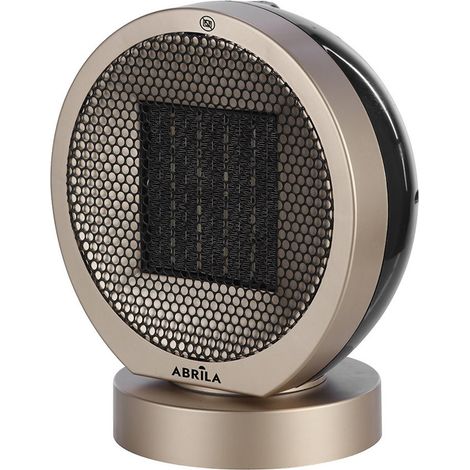 Radiateur soufflant céramique Pomelo noir/doré 2000W oscillant 29x24x18cm (1/3)