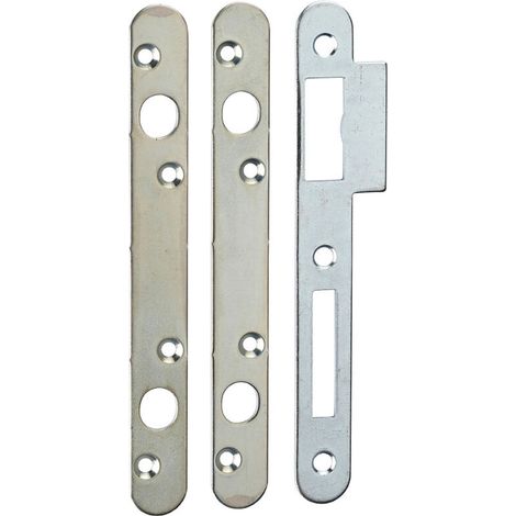 Jeu de gâches plates 20 mm bouts ronds (double pênes ronds Ø 10) (1/2)
