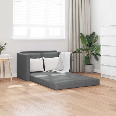 Folding Sofa Bed Dark Grey 112 x 60 x 55 cm Fabric vidaXL (1/5)