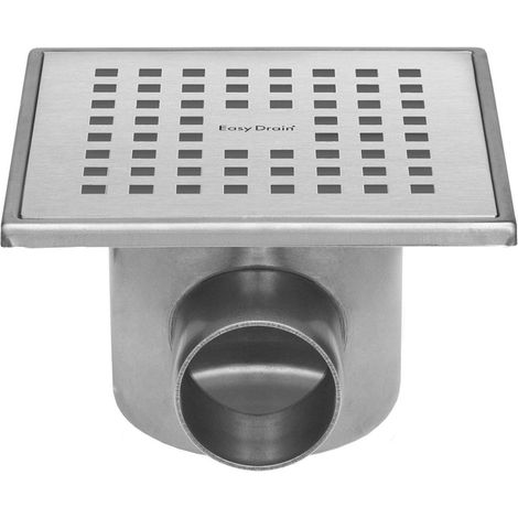 Easy Drain Aqua quattro siphon de sol inox 15x15cm horizontal 4cm inox