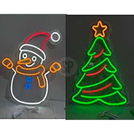 Figura navideña de neón, modelos variados (1/2)