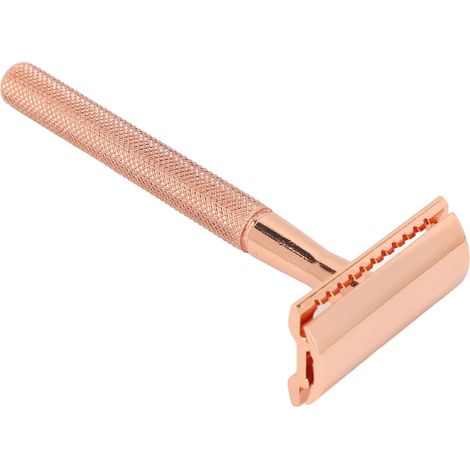 Manche de lame à cheveux étanche en métal portable pour salon de beauté, couleur or rose (1/5)