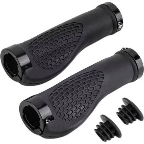 Ergonomico - Manubrio - Universale - Bicicletta - Mountain bike - Professionale - Manopole con presa extra - Manubrio per bicicletta Manubrio facile da montare - Antiscivolo - Manopole per bici - Blu (1/5)