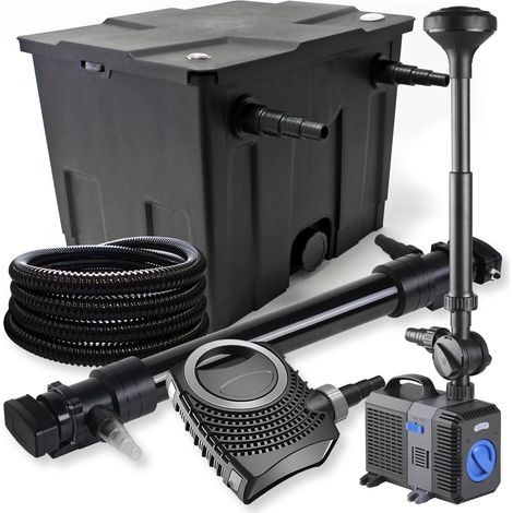 Set filtro estanques 12000l 72W UVC Clarificador NEO10000 80W Bomba Tubo Fuente jardin