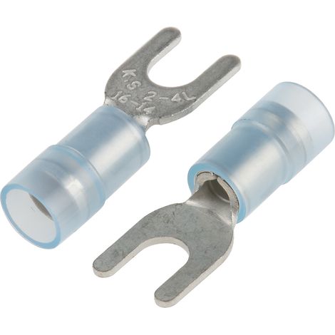 Cosse à fourche à sertir RS PRO Isolé, Bleu 14AWG 2.5mm² 16AWG 1.5mm²