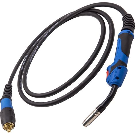 MB15 4M MIG Welding Torch Euro Connector Gun Gas Gasless Conversion for Welder