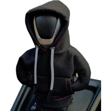 Schalthebelabdeckung mit Kapuze, Schalthebel-Hoodie, Schalthebelabdeckung mit Kapuze, Schalthebel-Hoodie, Auto-Schalthebel-Hoodie – Schwarz