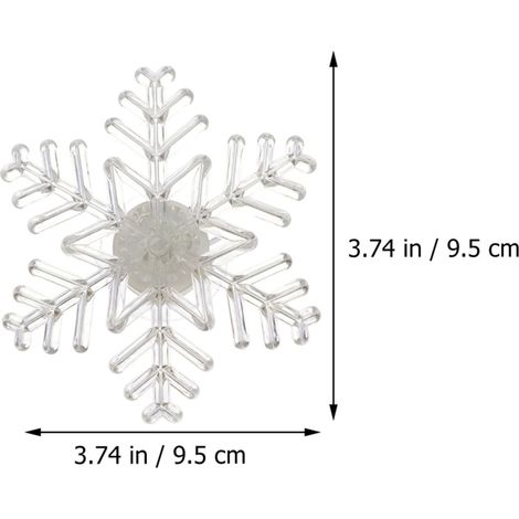 5er-Pack bunte LED-Schneeflockenlichter mit Saugnapf für die Fenster- und Wanddekoration an Weihnachten und anderen Festen (1/4)