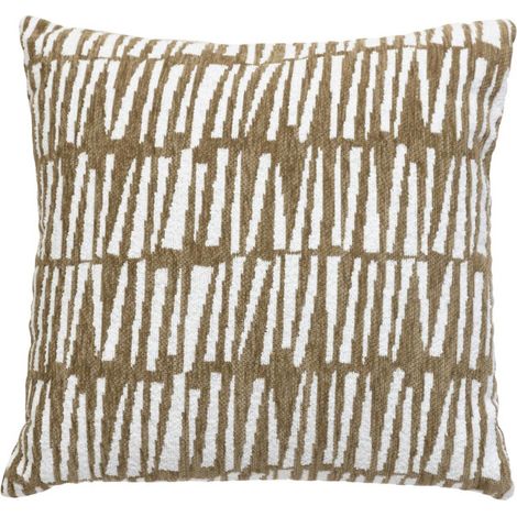 Housse de Coussin Chenille "Jeni" 40x40cm Kaki (1/5)