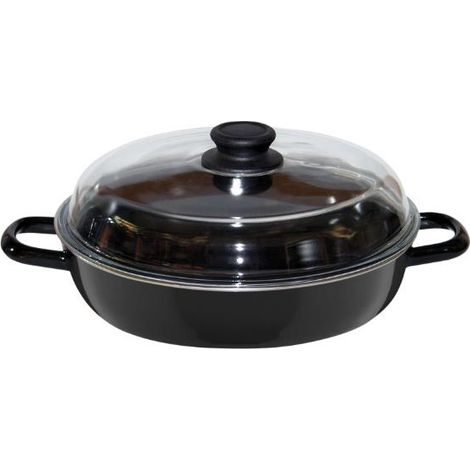 Sartén Riess con tapa de cristal Ø20cm esmalte negro (1/5)