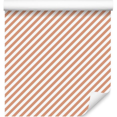 Carta da parati a righe color crema e bianche, un dettaglio raffinato per soggiorno e camera da letto, 50x1000 cm. (1/5)
