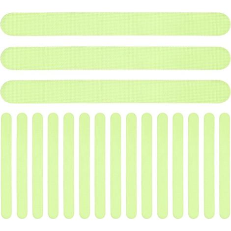 2 x 20 cmLot de 24 bandes antidérapantes fluorescentes pour escaliers, marches, salle de bain, intérieur et extérieur (1/5)