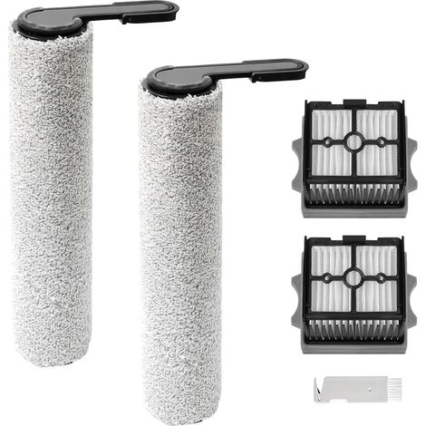 Rouleau Brosse de Rechange pour Tineco Floor One Stretch S6/Switch S6/S7 Stretch Ultra/S6 stretch lite/S9 Artist/i6 Stretch/i5 Stretch, Accessoires 2 Rouleaux, 2 Filtres,1 Brosse de Nettoyage