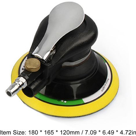 6-inch random orbital pneumatic sander, with hose and sandbag, suitable for waxing, polishing and grinding automobiles, metals and wood (1/5)