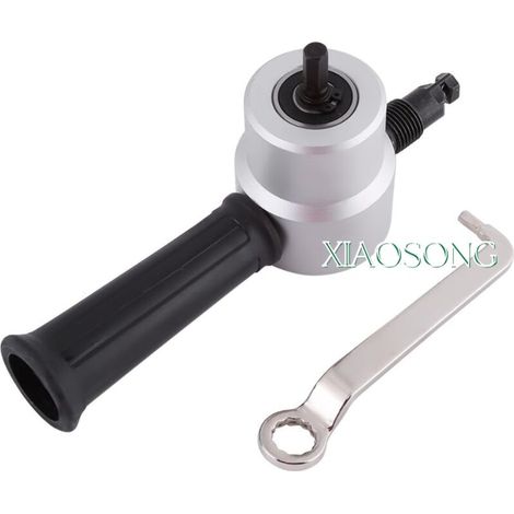 Kit de corte de chapa, cortador de chapa de Doppel cabezal, kit de herramientas de corte con mordedora eléctrica Einstellbar de 360 grados für taladro - (1/4)