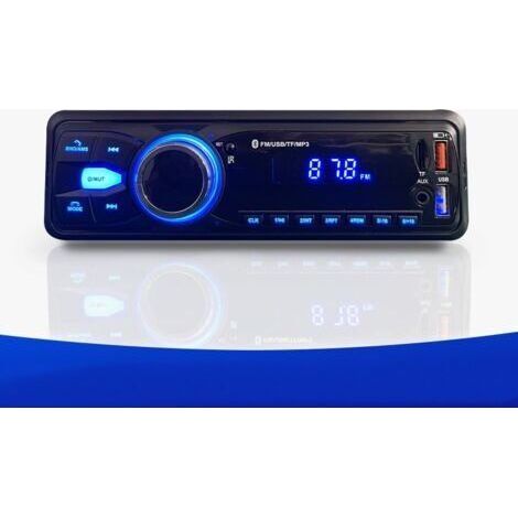 BUNTHAUS Autoradio Bluetooth con vivavoce 5.0, radio FM per auto Bluetooth, autoradio 1 Din per auto 12V, supporta 2 USB/AUX/SD/TF/MP3, compatibile con iOS/Android (1/5)