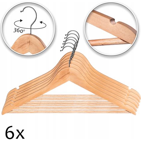 KADAX Cintres en bois Ensemble de cintres 6 pcs (1/5)