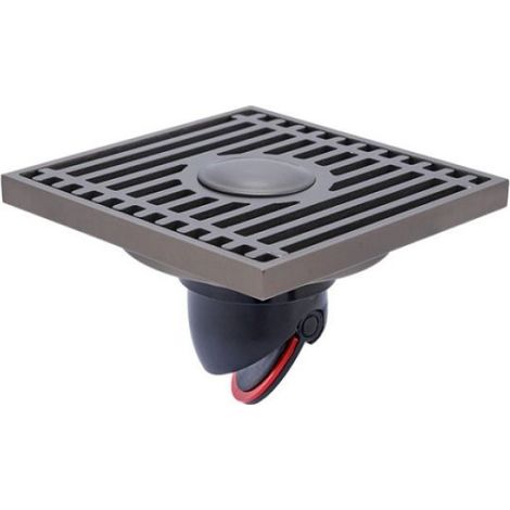 Siphon de sol - Cuivre - Anti-odeurs - K7006QH - Double usage - Gris (1/5)