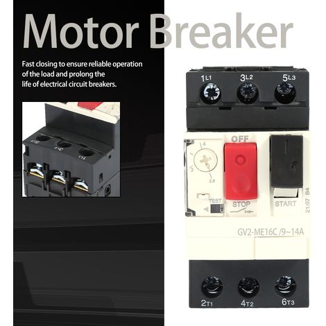 Disjoncteur de protection moteur GV2-ME16C, interrupteur de protection moteur 914 A (1/5)