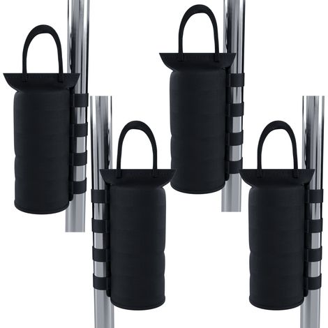 Set Di 4 Pezzi Pesi Per Gazebo Sacchi Di Sabbia Riempibili Per Gambe Ombrellone Qualità Industriale 600D Zavorre Universali Per Qualsiasi Gazebo Pop Up Tenda Resistente Con Doppia Cucitura Nero