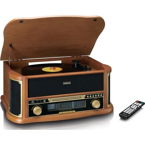 Lenco TCD-2551WD tocadisco Tocadiscos de tracción por correa Madera Automático