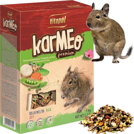 Futter für Degus, Vitapol Karmeo Premium Alleinfuttermittel 1 kg