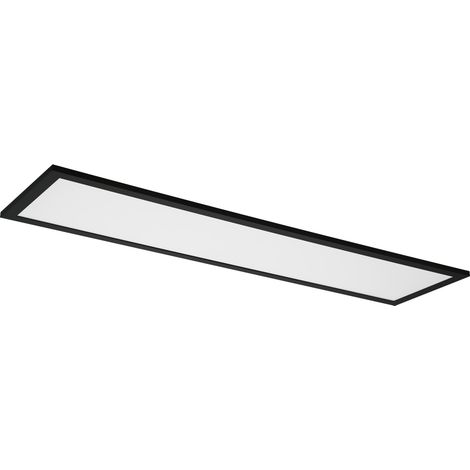 LEDVANCE Plafonnier LED noir, 30W, 1700LM, 3000-6500K, 100x25 cm, applique à gradation, technologie RGB, Smart+Planon, contrôlable via une application ou un assistant vocal comme Alexa ou Google, (1/5)