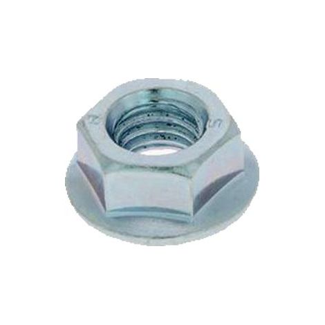 Ultima dadi a base dentata M6 bianco acciaio zincato
