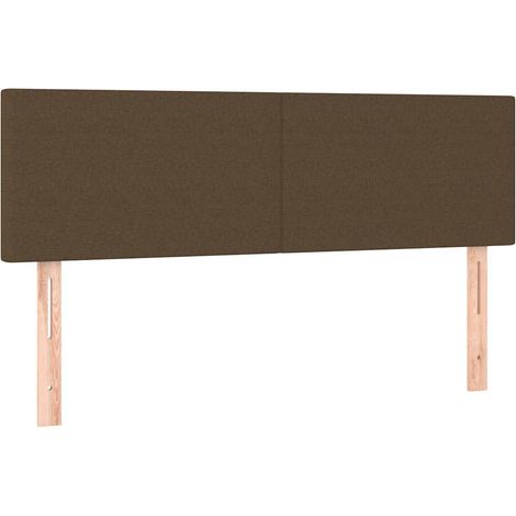 Maison Exclusive - Cabeceros tela marrón oscuro 144x5x78/88 cm (1/5)