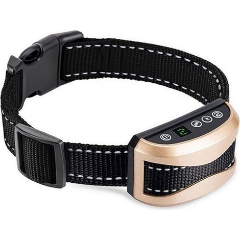 Collier anti-aboiements pour chiens, rechargeable et automatique avec détection intelligente des aboiements avec vibration, son et choc électrique (1/4)