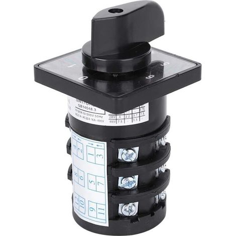 Interruptor rotativo de 12 polos y 7 posiciones, 20 A CA 500 V HZ5B-20/3.0-6