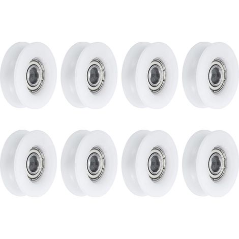 10-teiliges Set: Führungsrollen aus Nylon/Kunststoff mit integrierten 608-Rillenkugellagern (6 x 30 x 10 mm) (1/5)