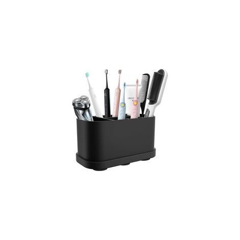 Porte-Brosse à Dents en Silicone avec Ventouse, Organiseur de Salle de Bain, 5 Compartiments pour Brosse et Dentifrice (1/5)